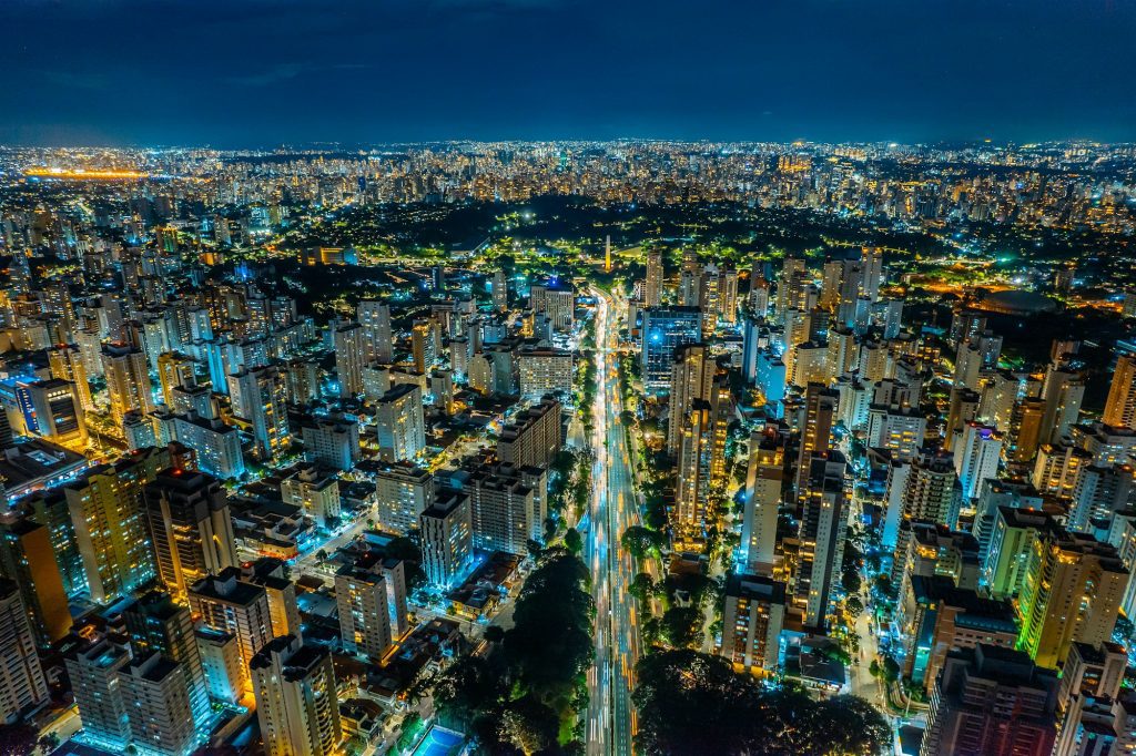 Sao Paulo Central Night Road